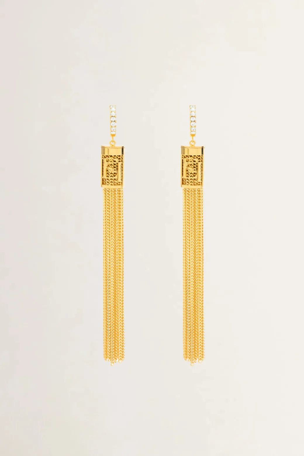 Donna Elisabetta Franchi Orecchini con Nappe e Strass