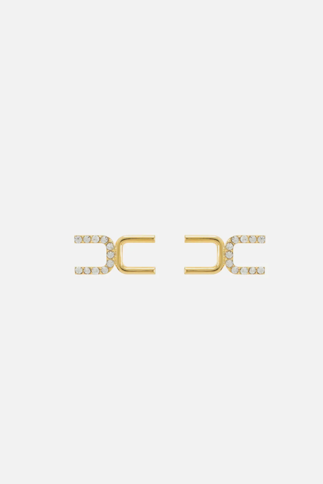 Donna Elisabetta Franchi Orecchini Logo Cc con Strass