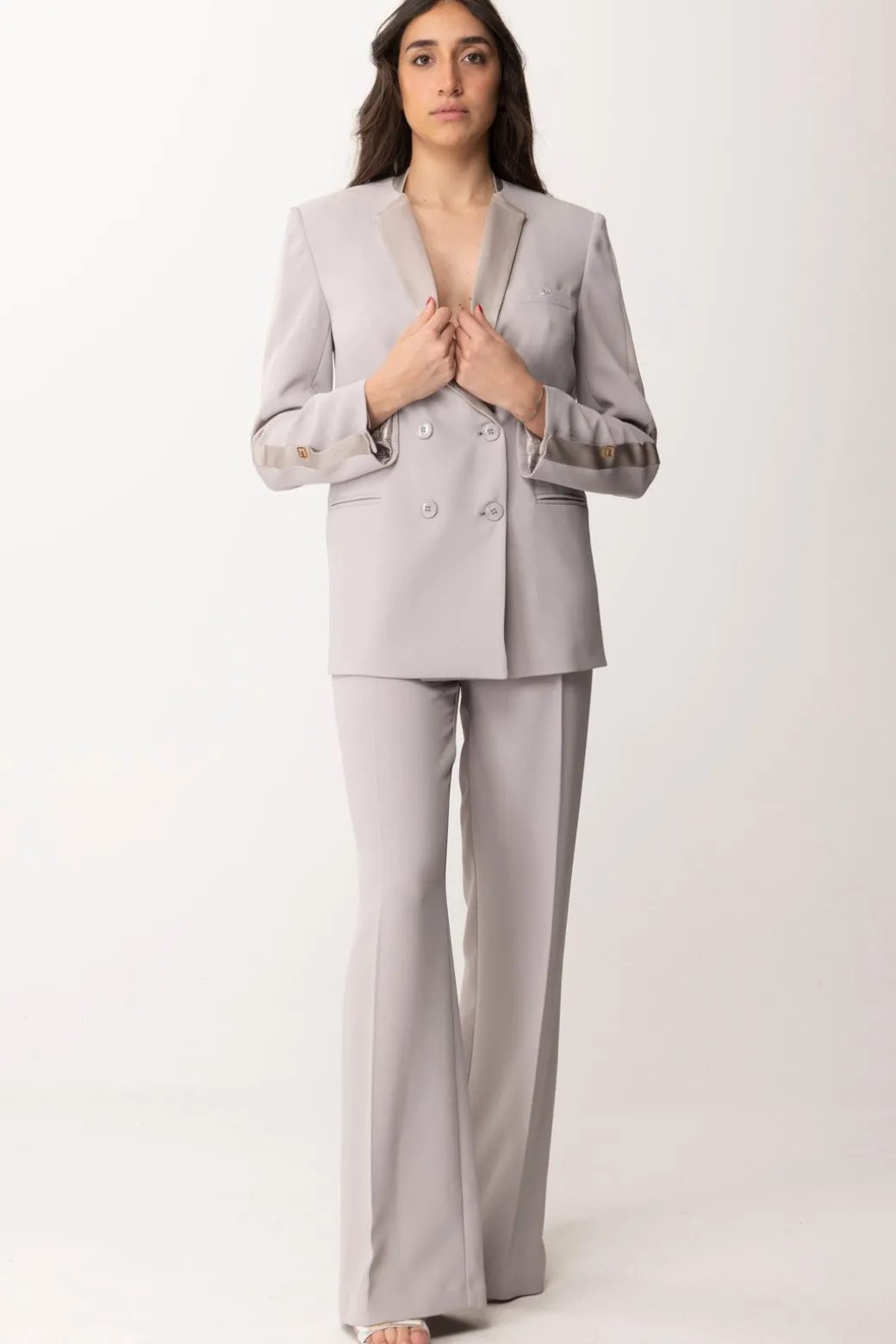 Donna Elisabetta Franchi Pantalone Dritti con Cintura