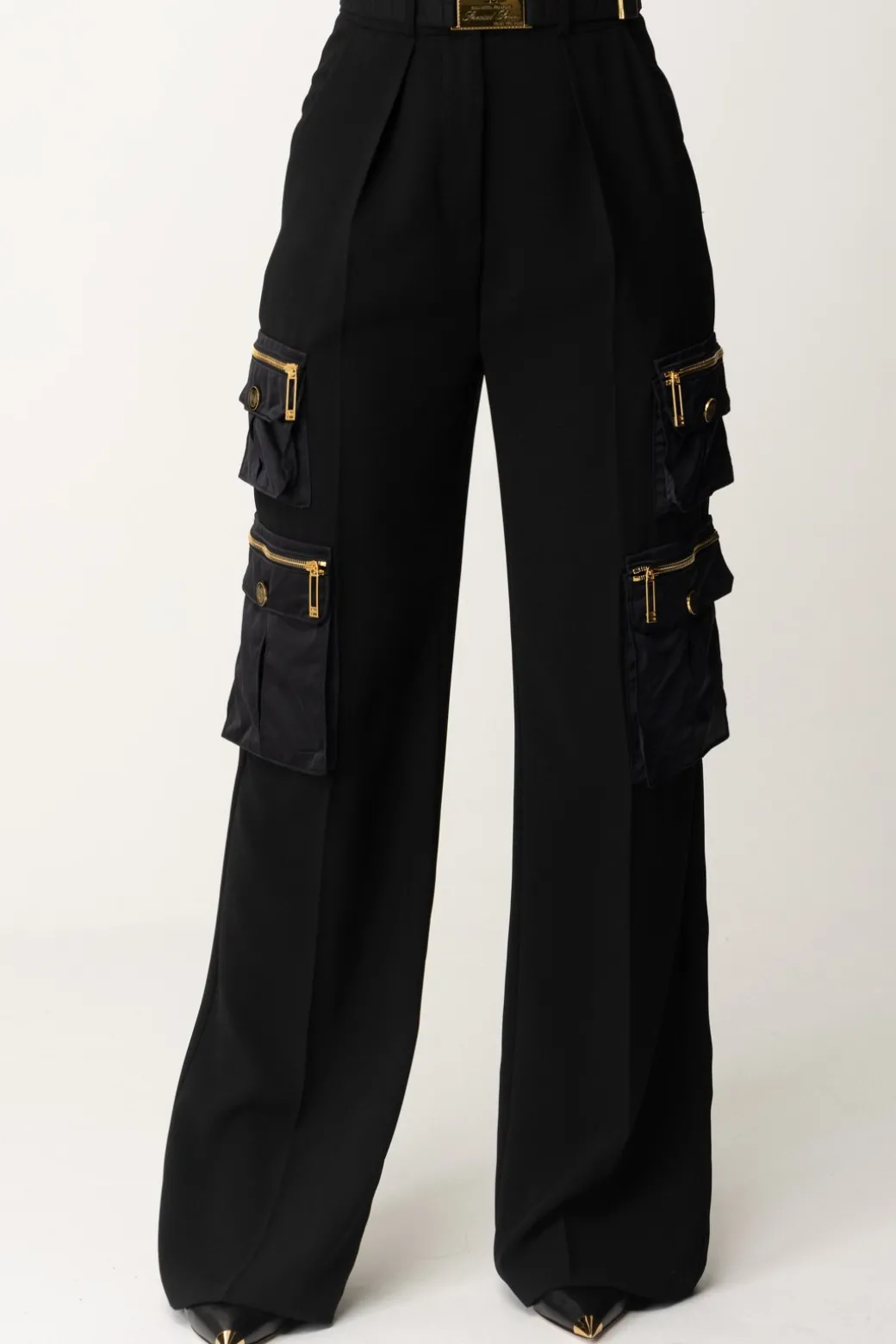 Donna Elisabetta Franchi Pantaloni con Tasche e Cintura