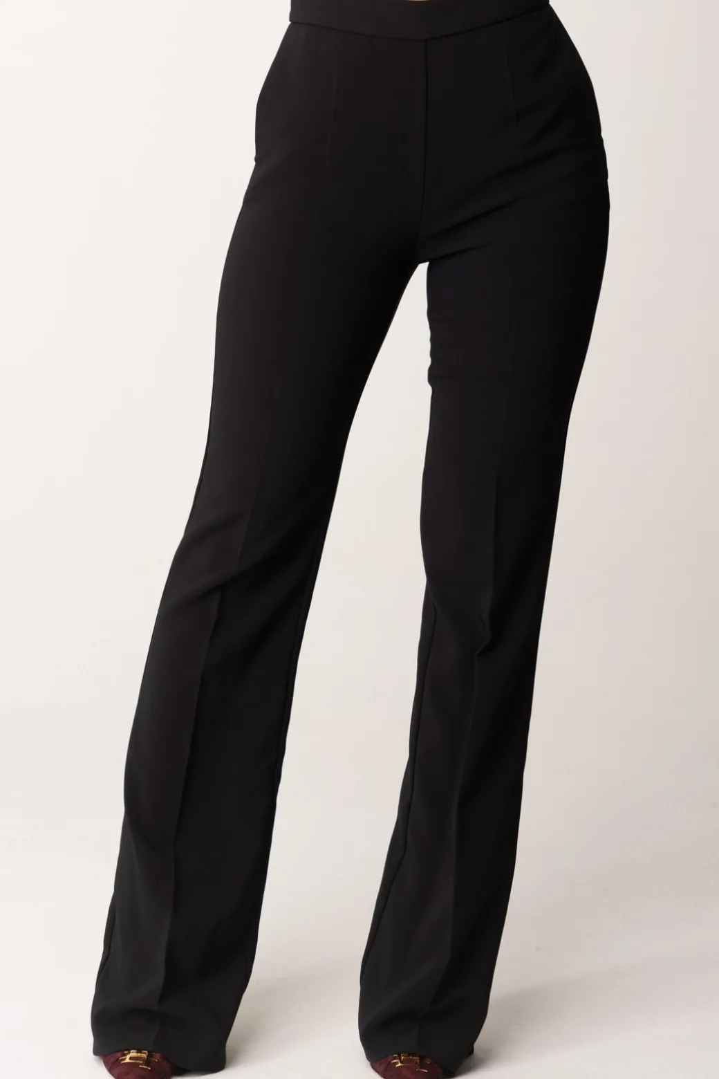 Donna Elisabetta Franchi Pantaloni Flared con Logo In Vita