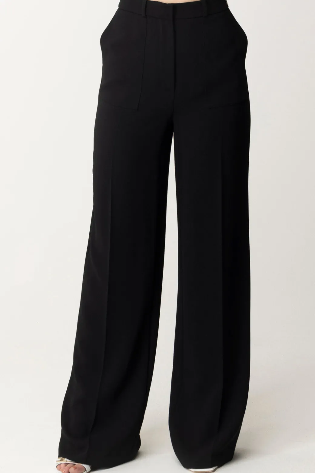 Donna Elisabetta Franchi Pantaloni Gamba Dritta con Piega