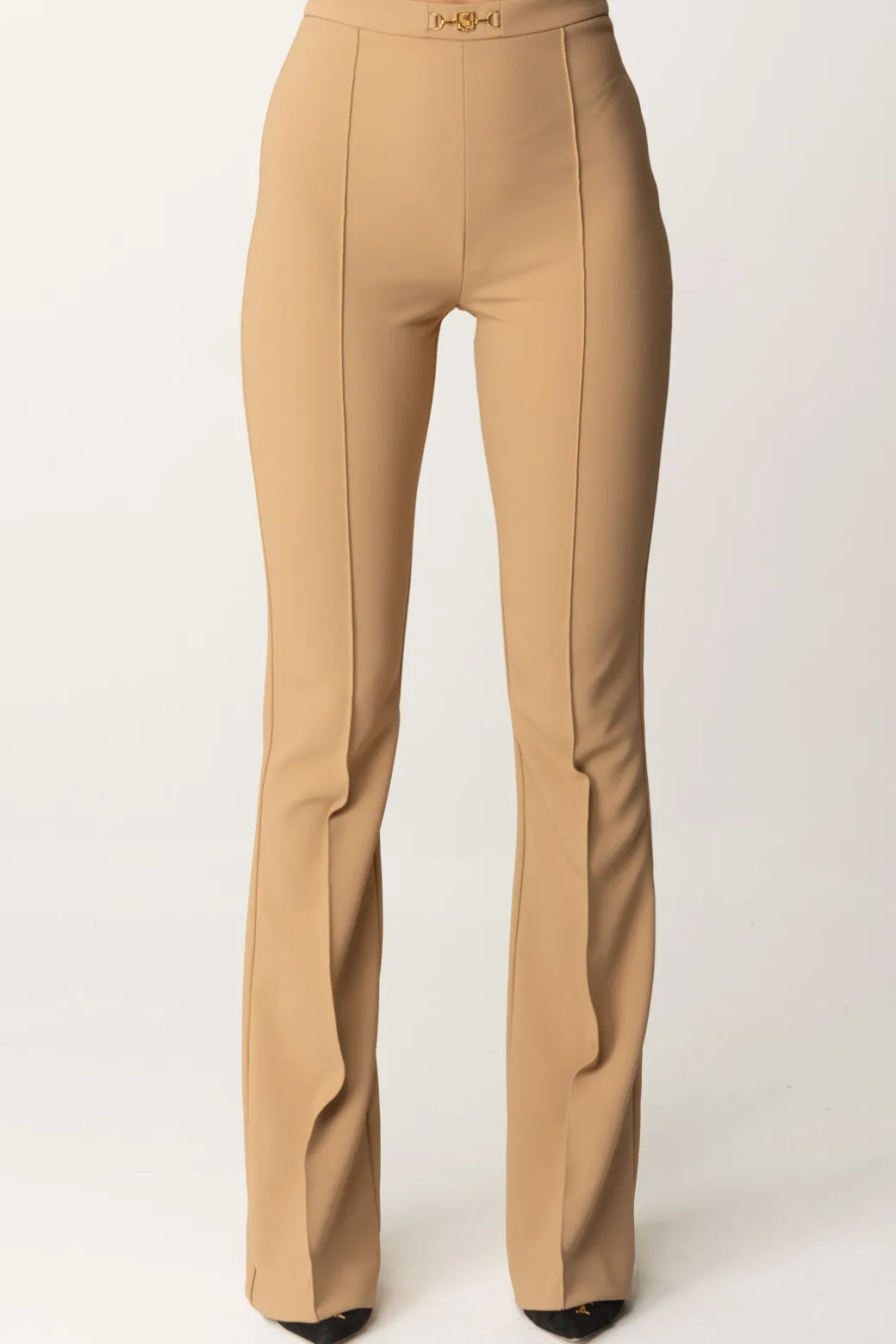 Donna Elisabetta Franchi Pantaloni In Crepe Stretch con Morsetto In Vita