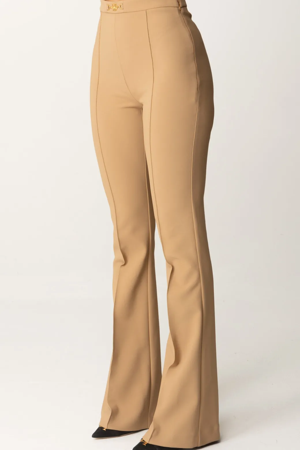 Donna Elisabetta Franchi Pantaloni In Crepe Stretch con Morsetto In Vita