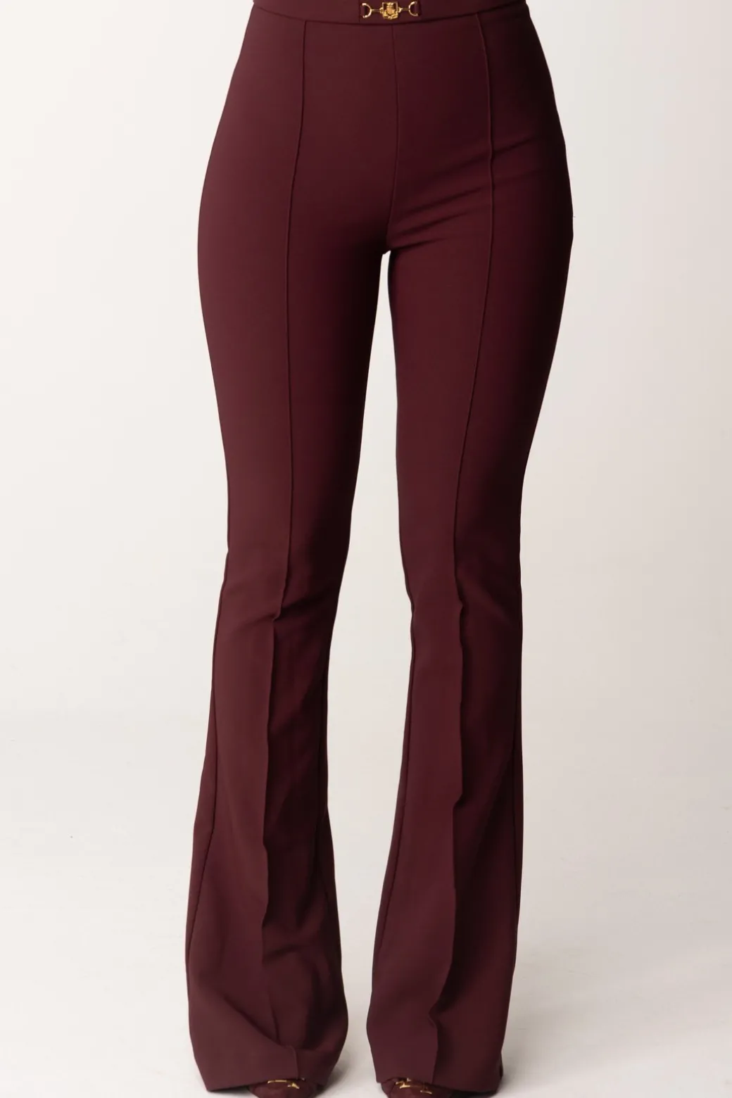 Donna Elisabetta Franchi Pantaloni In Crepe Stretch con Morsetto In Vita