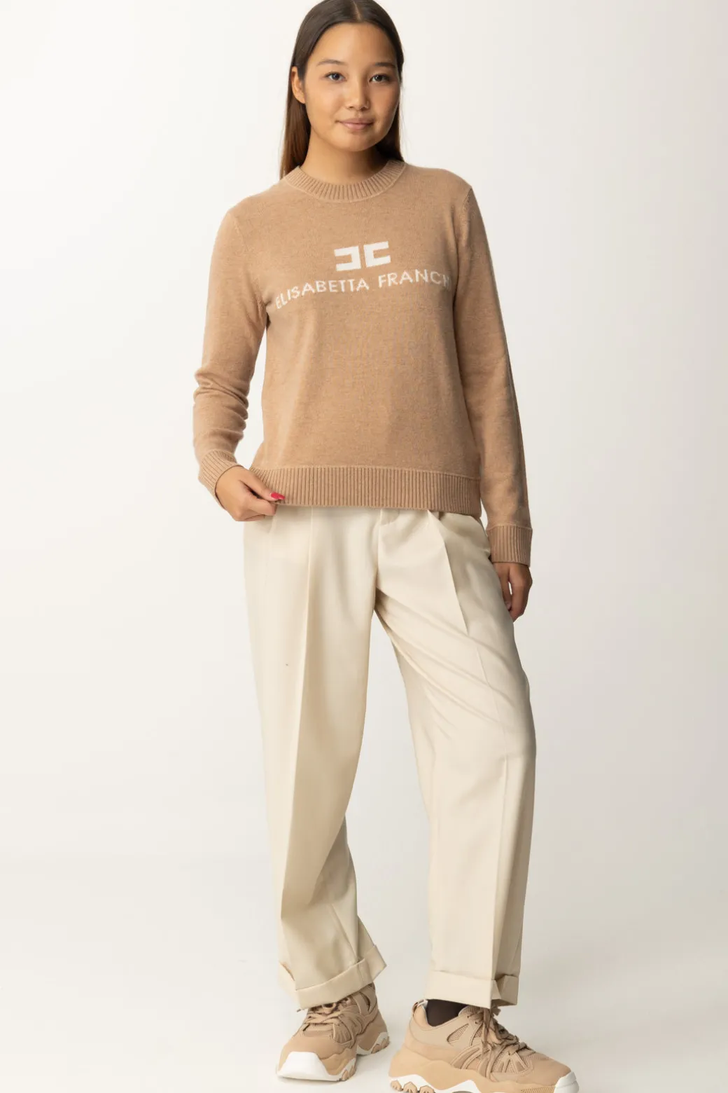 Donna Elisabetta Franchi Pullover In Misto Cashmere