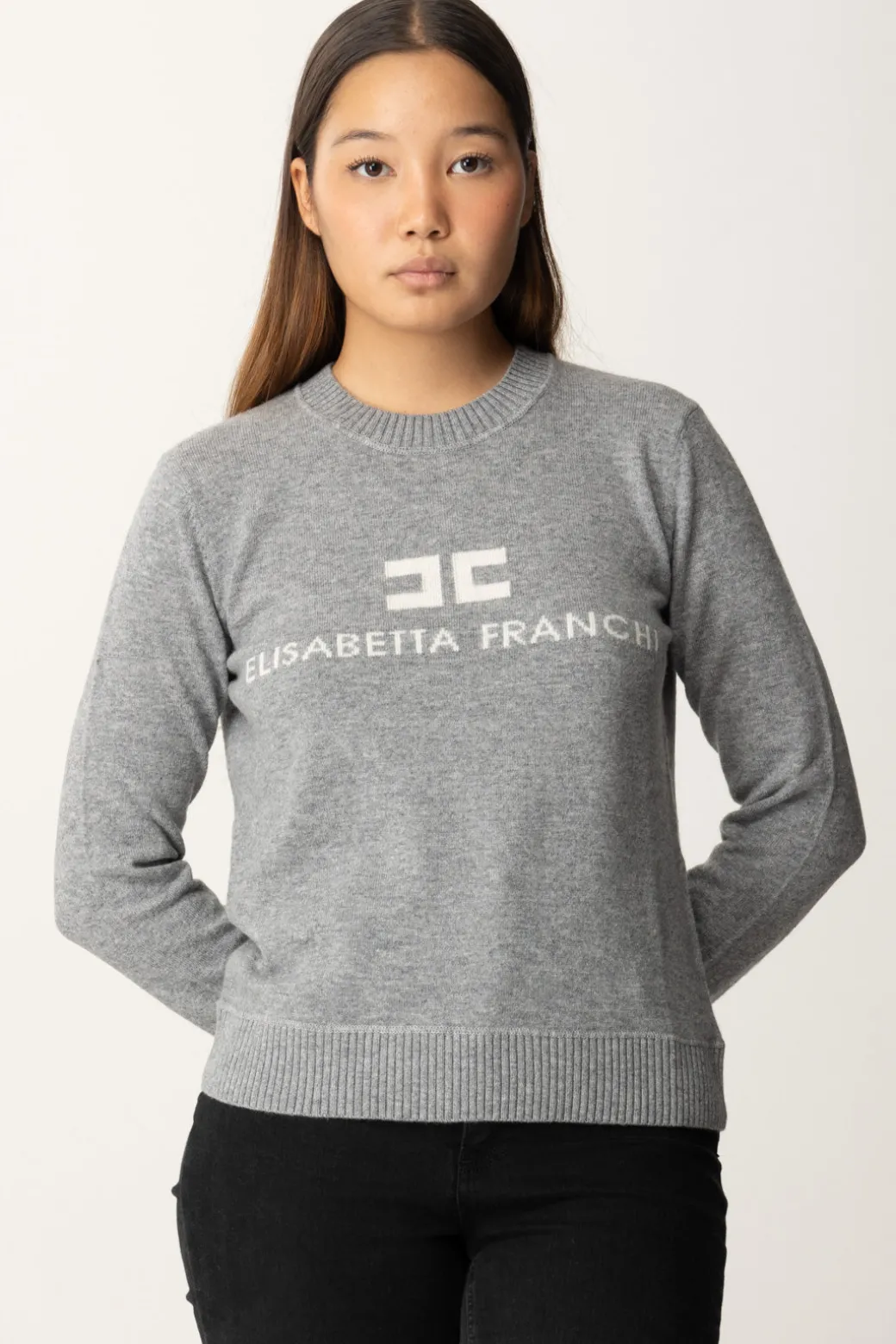 Donna Elisabetta Franchi Pullover In Misto Cashmere
