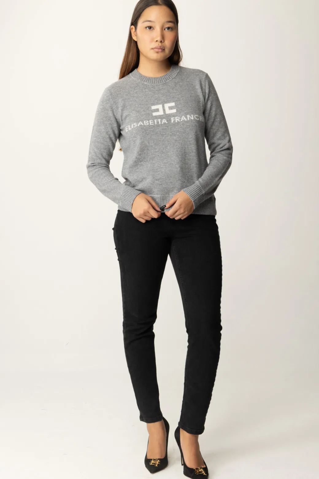 Donna Elisabetta Franchi Pullover In Misto Cashmere