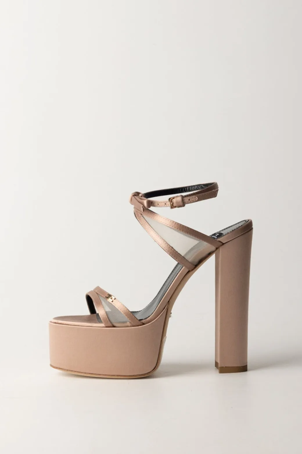 Donna Elisabetta Franchi Sandali In Raso con Plateau