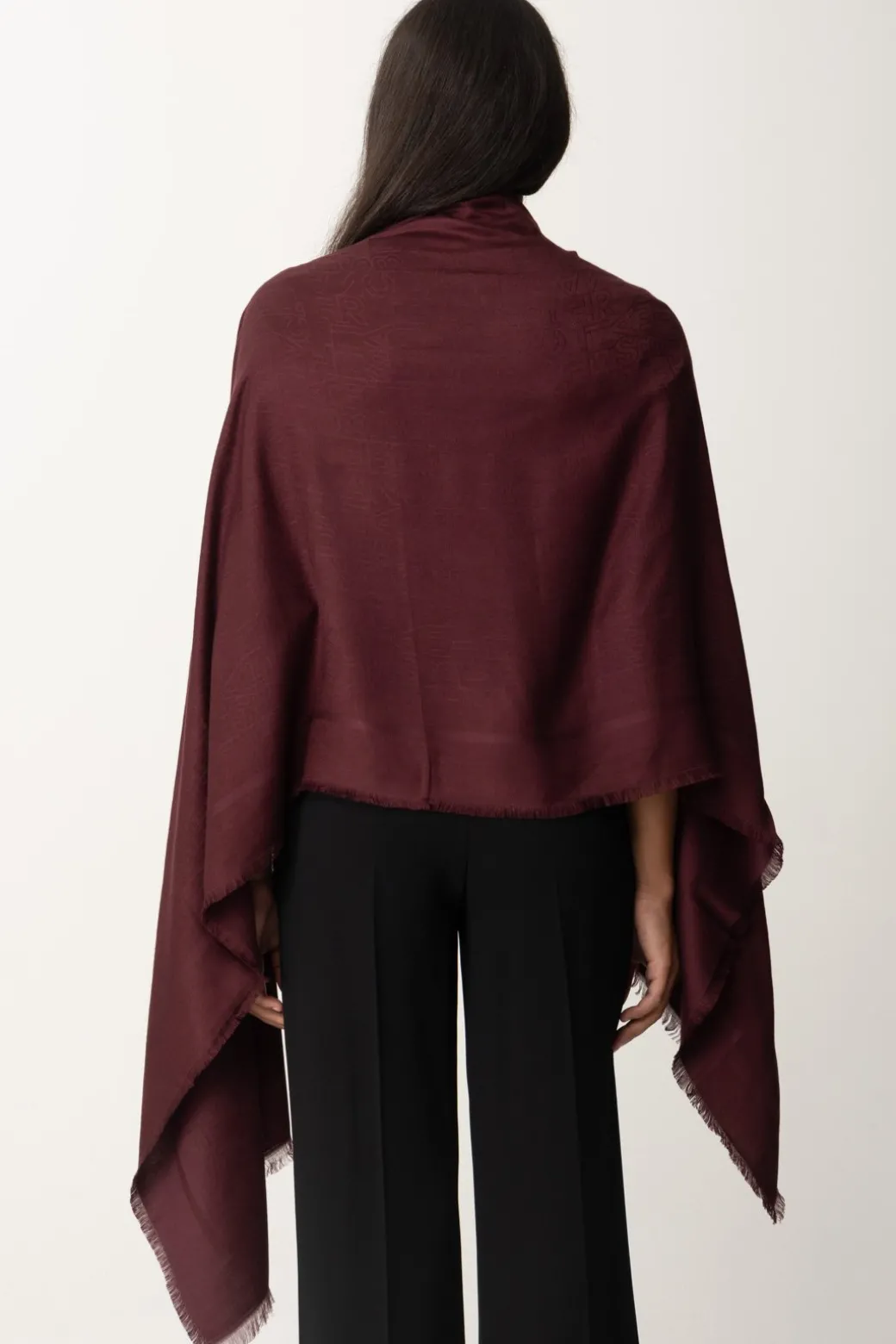 Donna Elisabetta Franchi Sciarpa In Viscosa con Logo Lettering