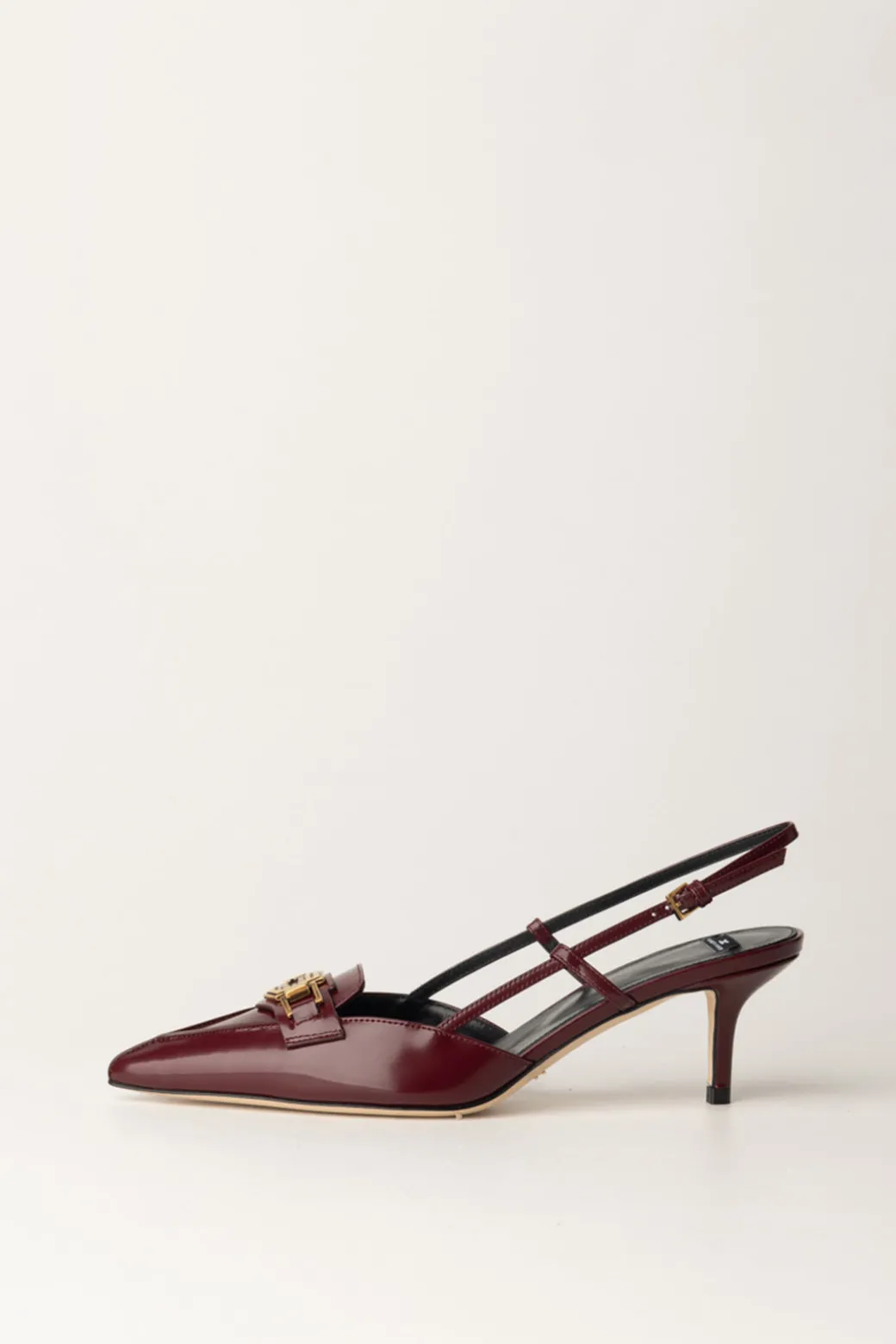 Donna Elisabetta Franchi Slingback In Pelle con Morsetto