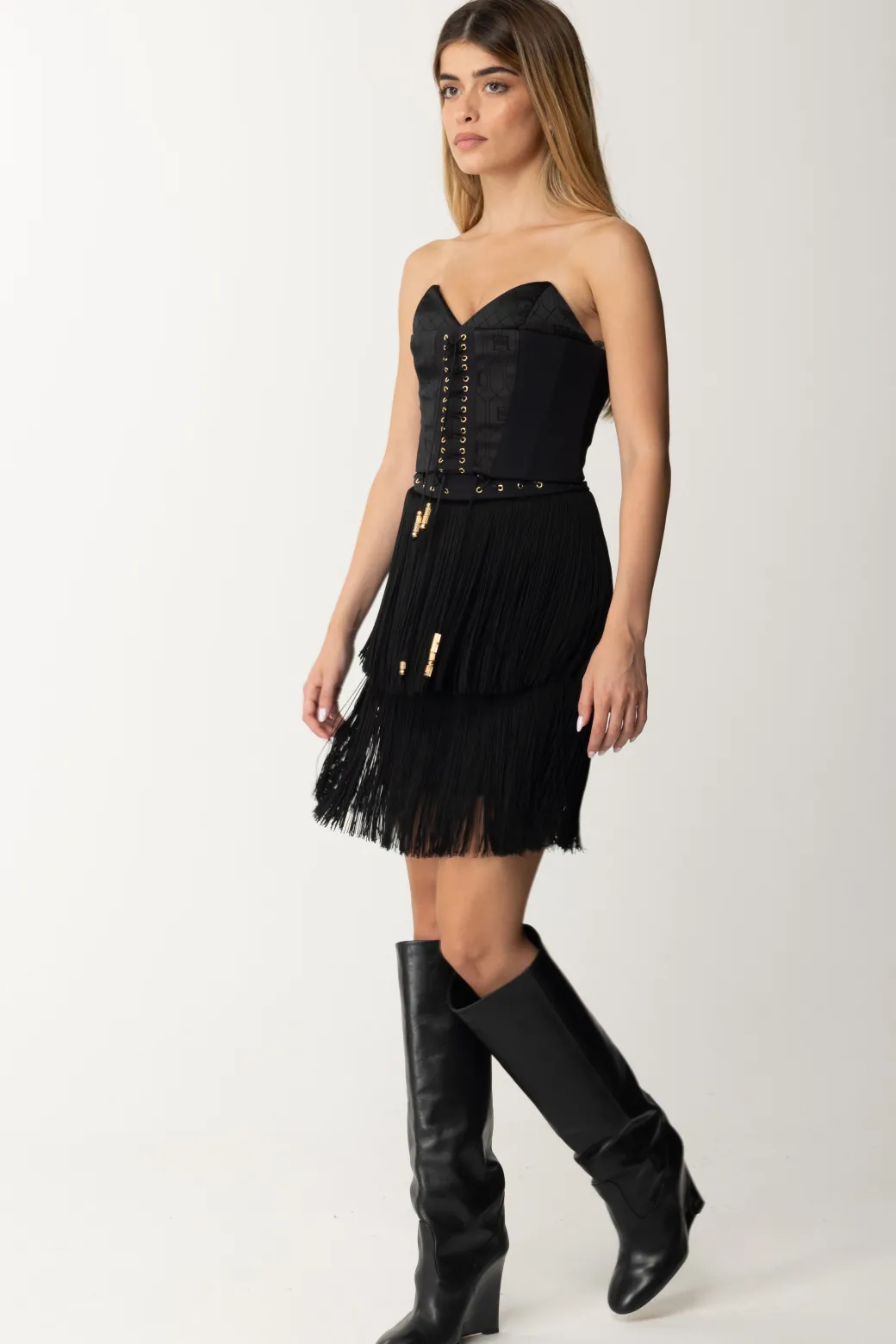 Donna Elisabetta Franchi Top Bustier In Crêpe