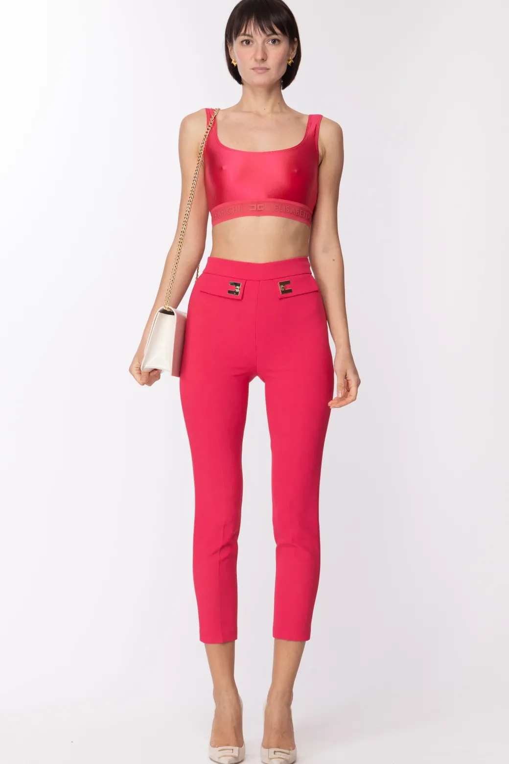 Donna Elisabetta Franchi Top In Lycra Lucida