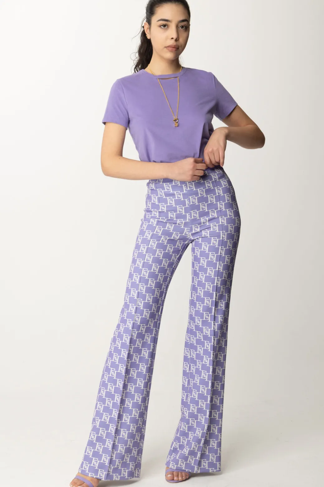 Donna Elisabetta Franchi T-shirt con Collana