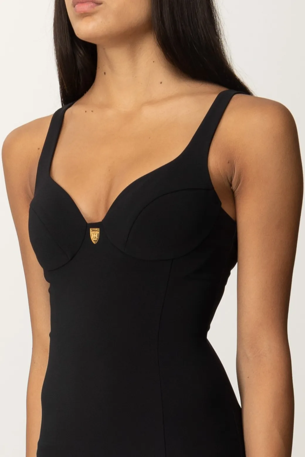 Donna Elisabetta Franchi Tubino Stretch Taglio Coppe e Charm