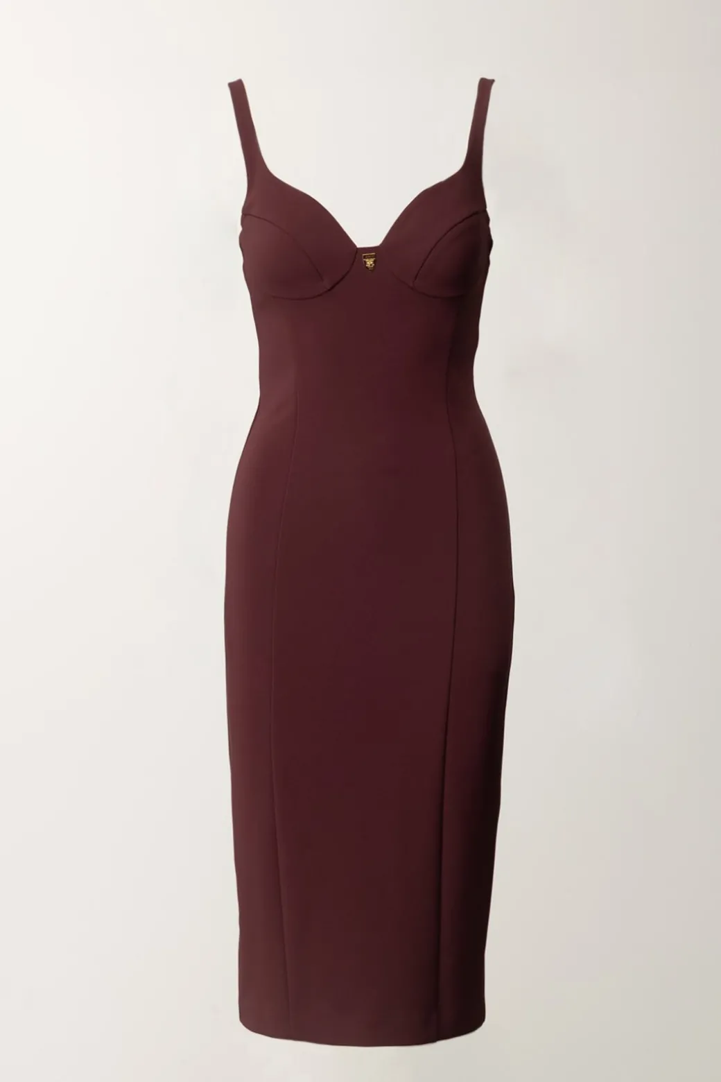Donna Elisabetta Franchi Tubino Stretch Taglio Coppe e Charm