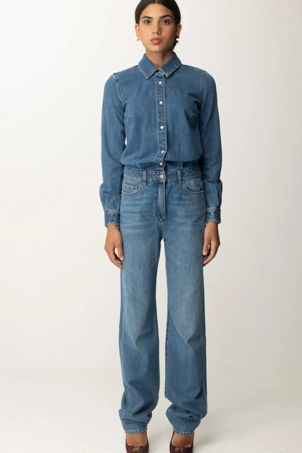 Donna Elisabetta Franchi Tuta In Jeans
