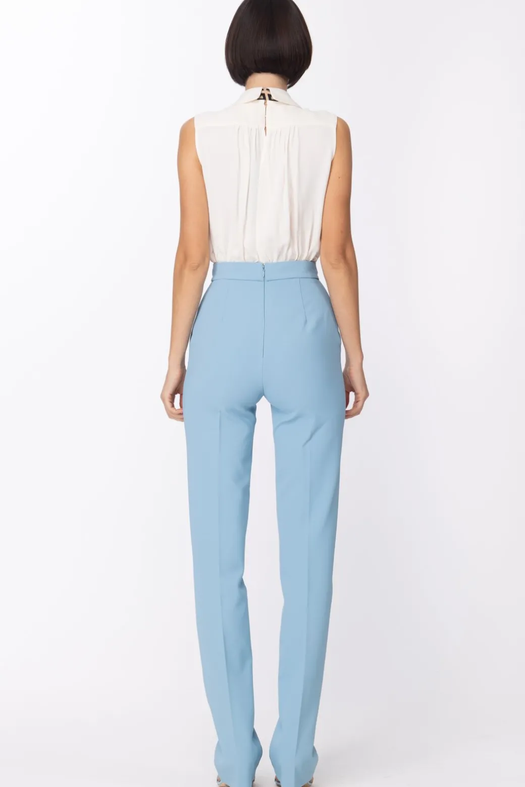 Donna Elisabetta Franchi Tuta Lunga con Foulard e Catena