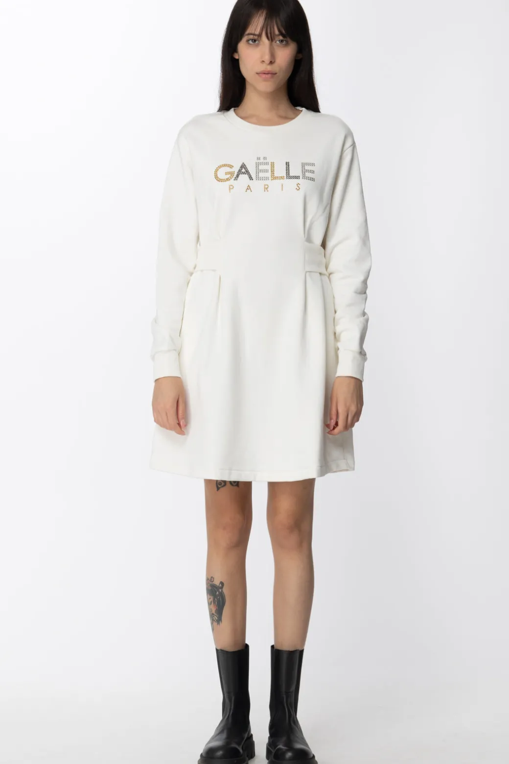 Donna Gaëlle Paris Abito In Felpa con Logo Strass