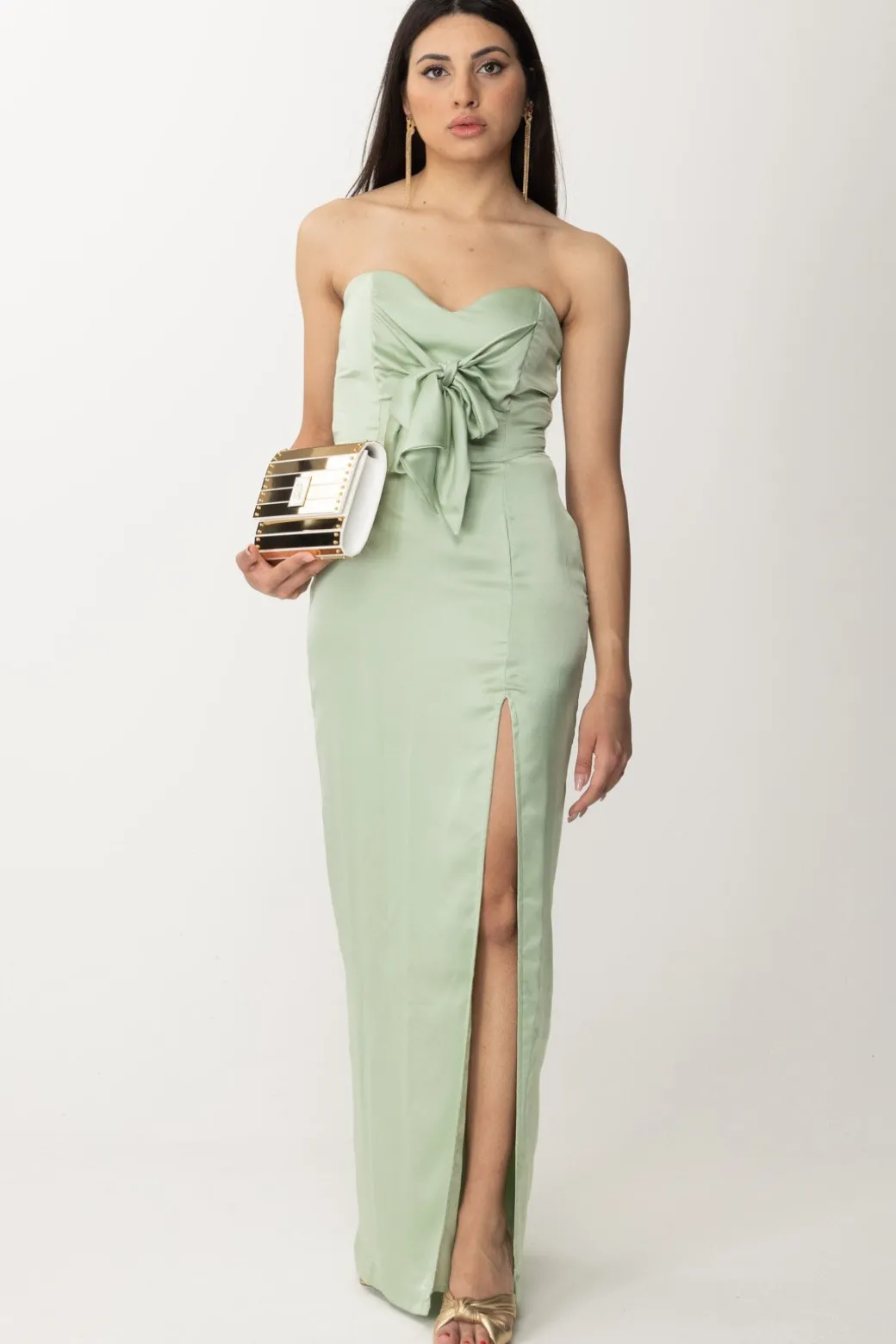 Donna Gaëlle Paris Abito Lungo In Satin