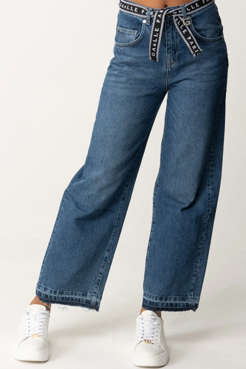 Donna Gaëlle Paris Jeans con Cintura Logata