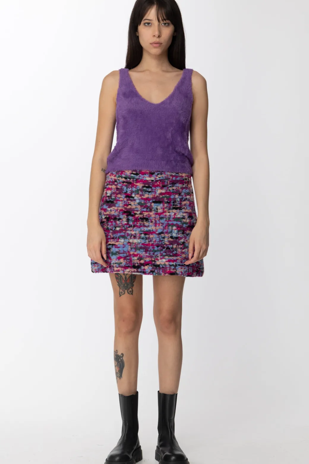 Donna Gaëlle Paris Minigonna In Panno Multicolor