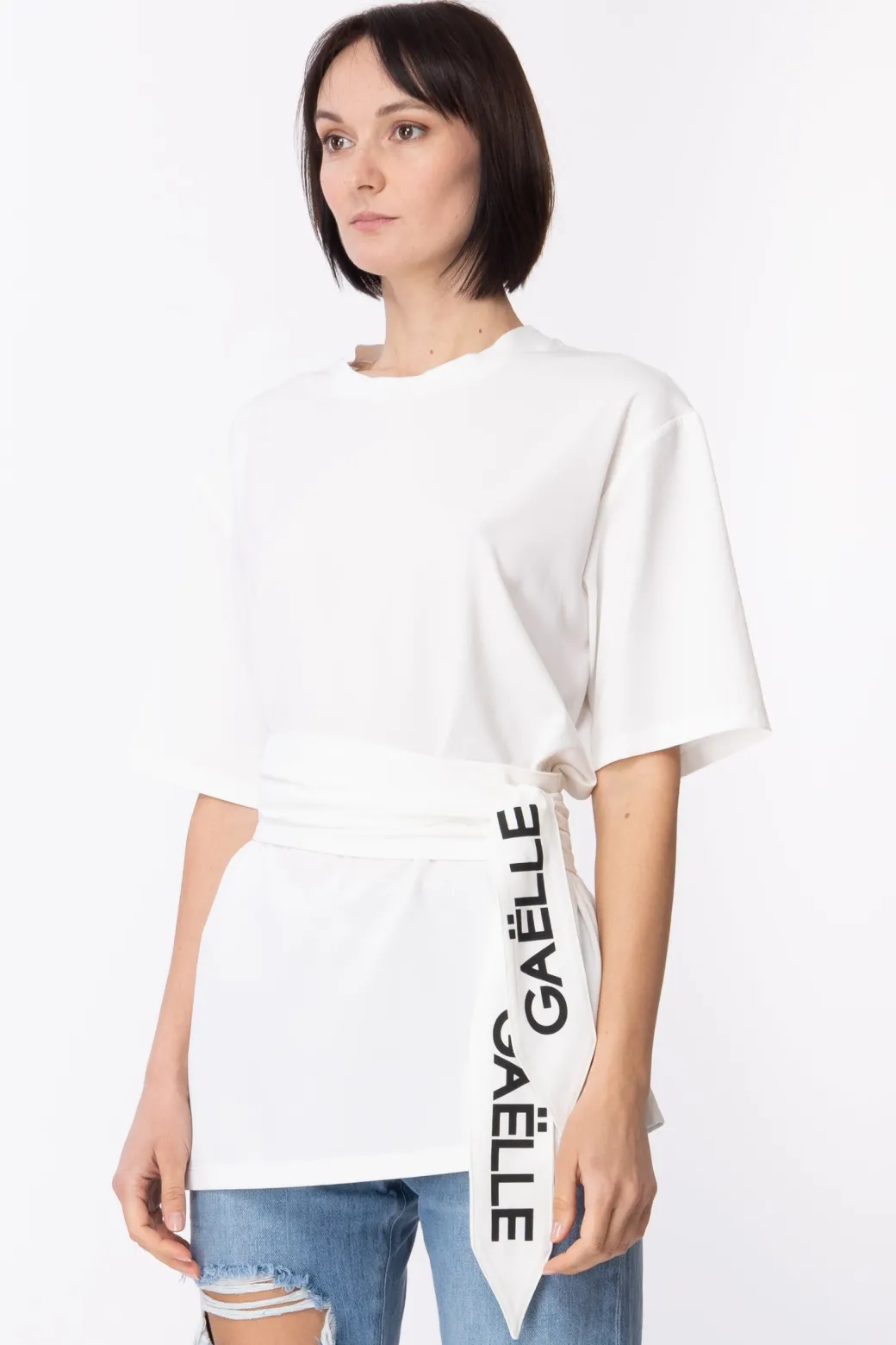 Donna Gaëlle Paris T-shirt con Fusciacca Logata