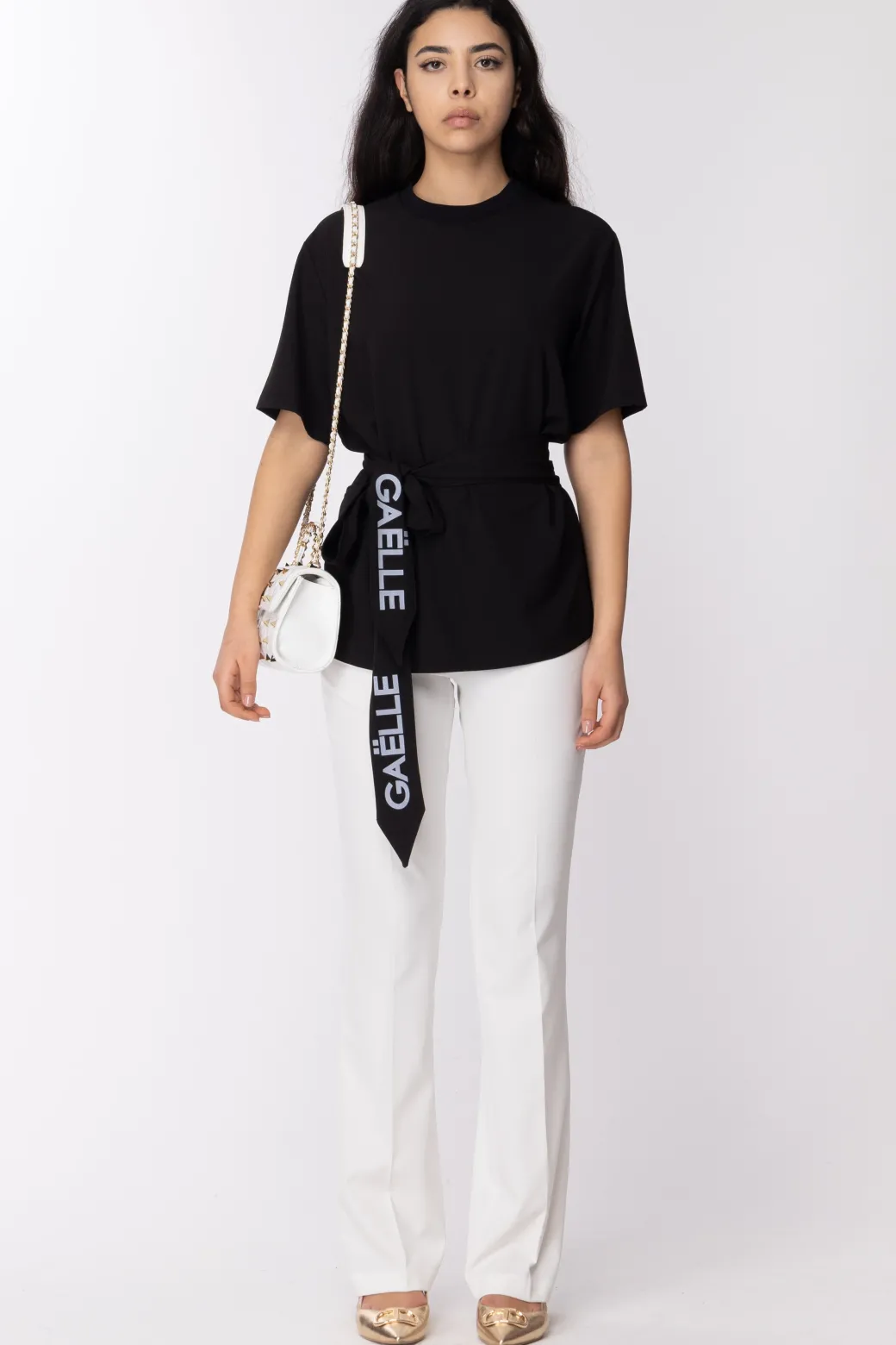 Donna Gaëlle Paris T-shirt con Fusciacca Logata