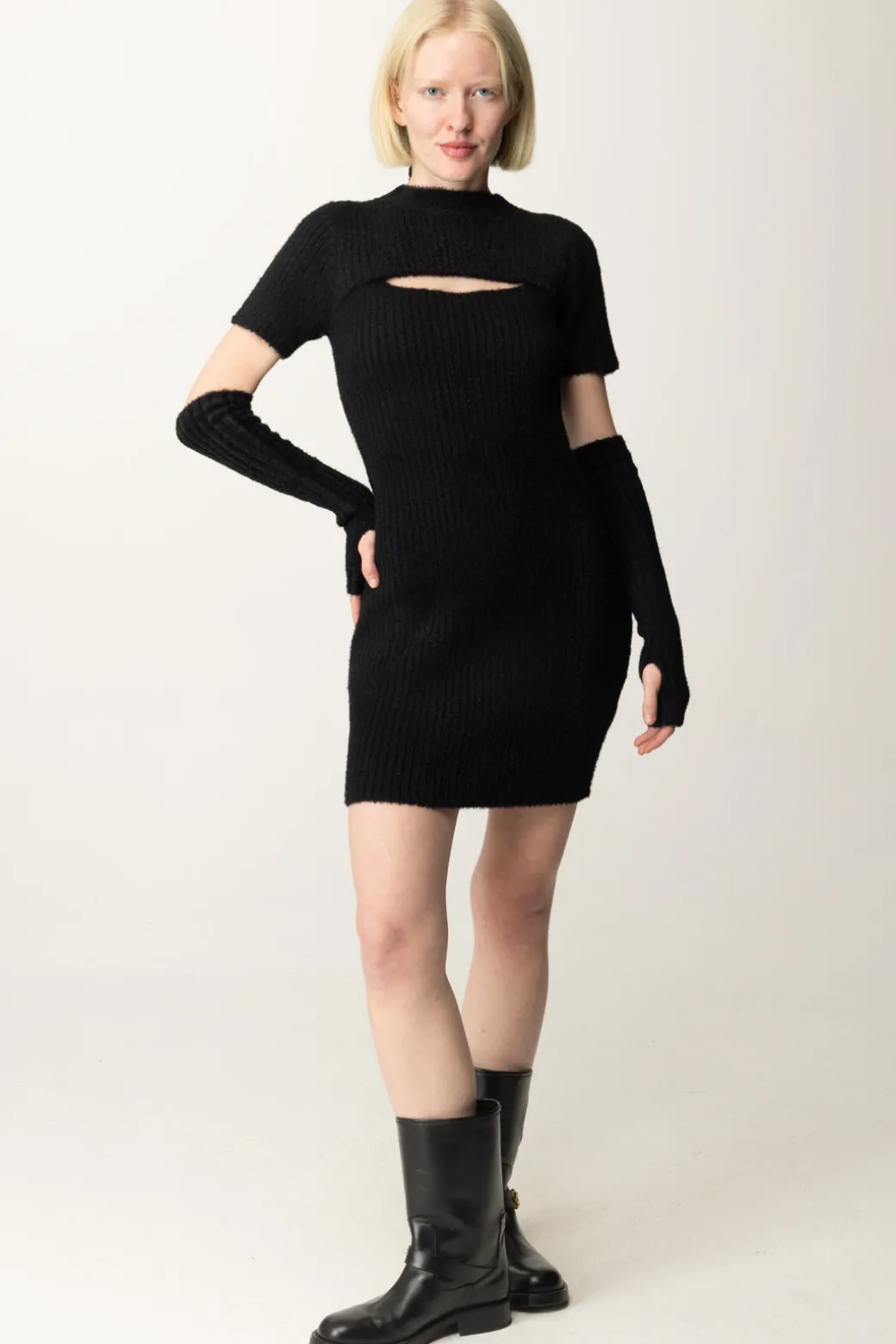 Donna Guess Abito In Maglia con Cut-out e Manicotti