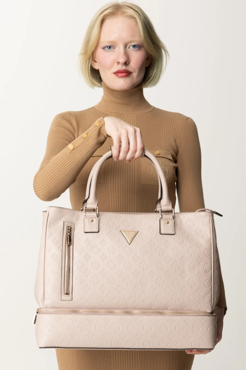 Donna Guess Shopper Tote Wilder con Zip Sul Fondo