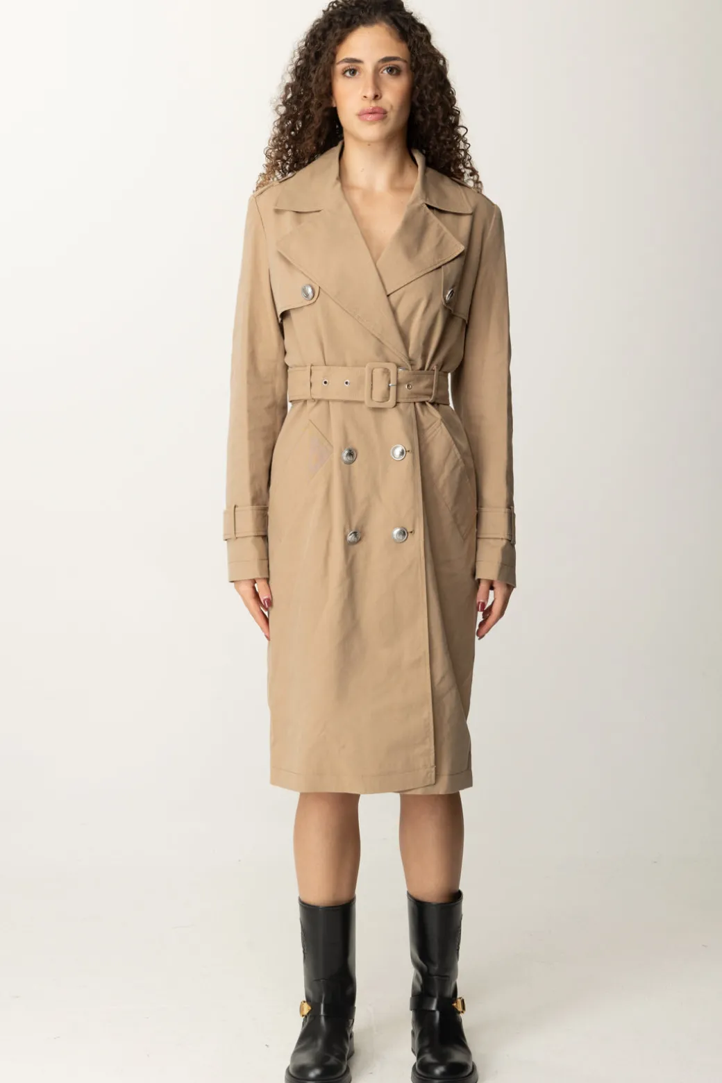 Donna Guess Trench Coat Jade con Cintura Regolabile