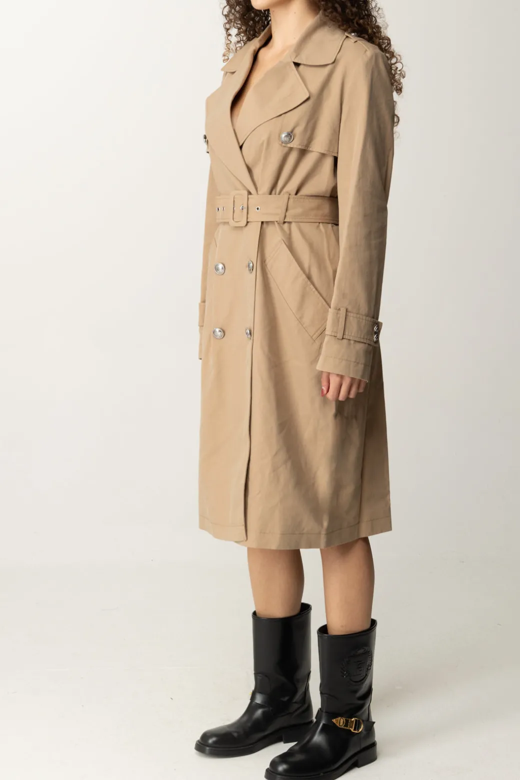Donna Guess Trench Coat Jade con Cintura Regolabile