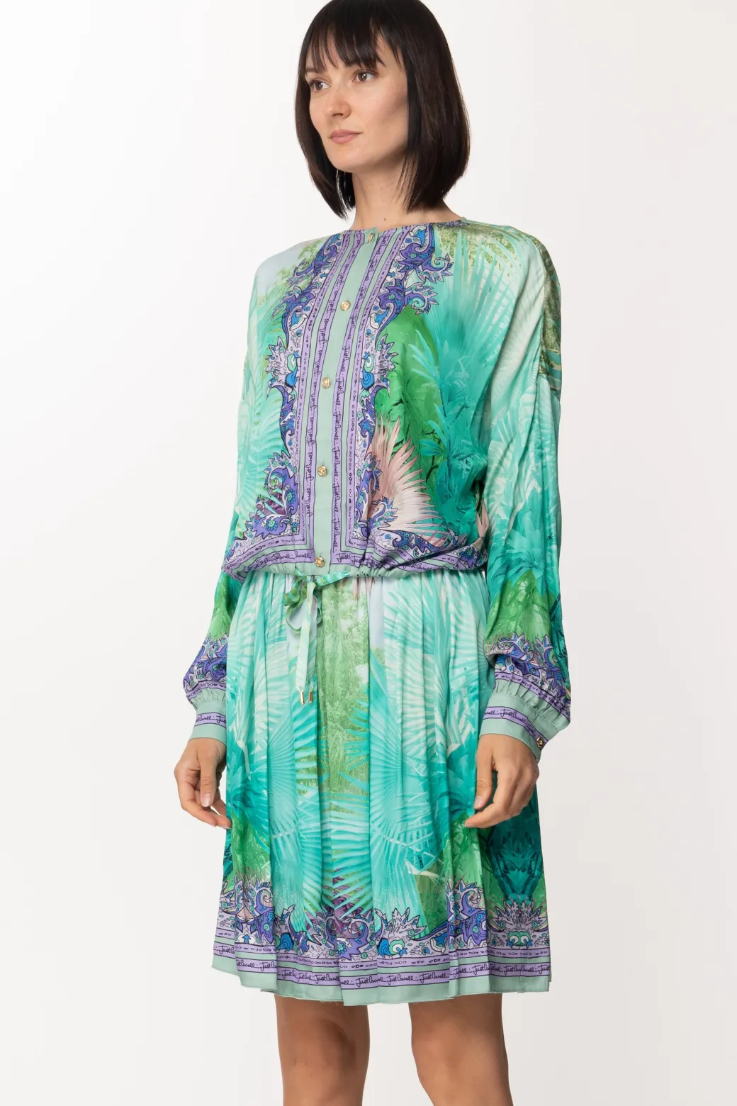 Donna Just Cavalli Camicia con Stampa Floreale a Contrasto