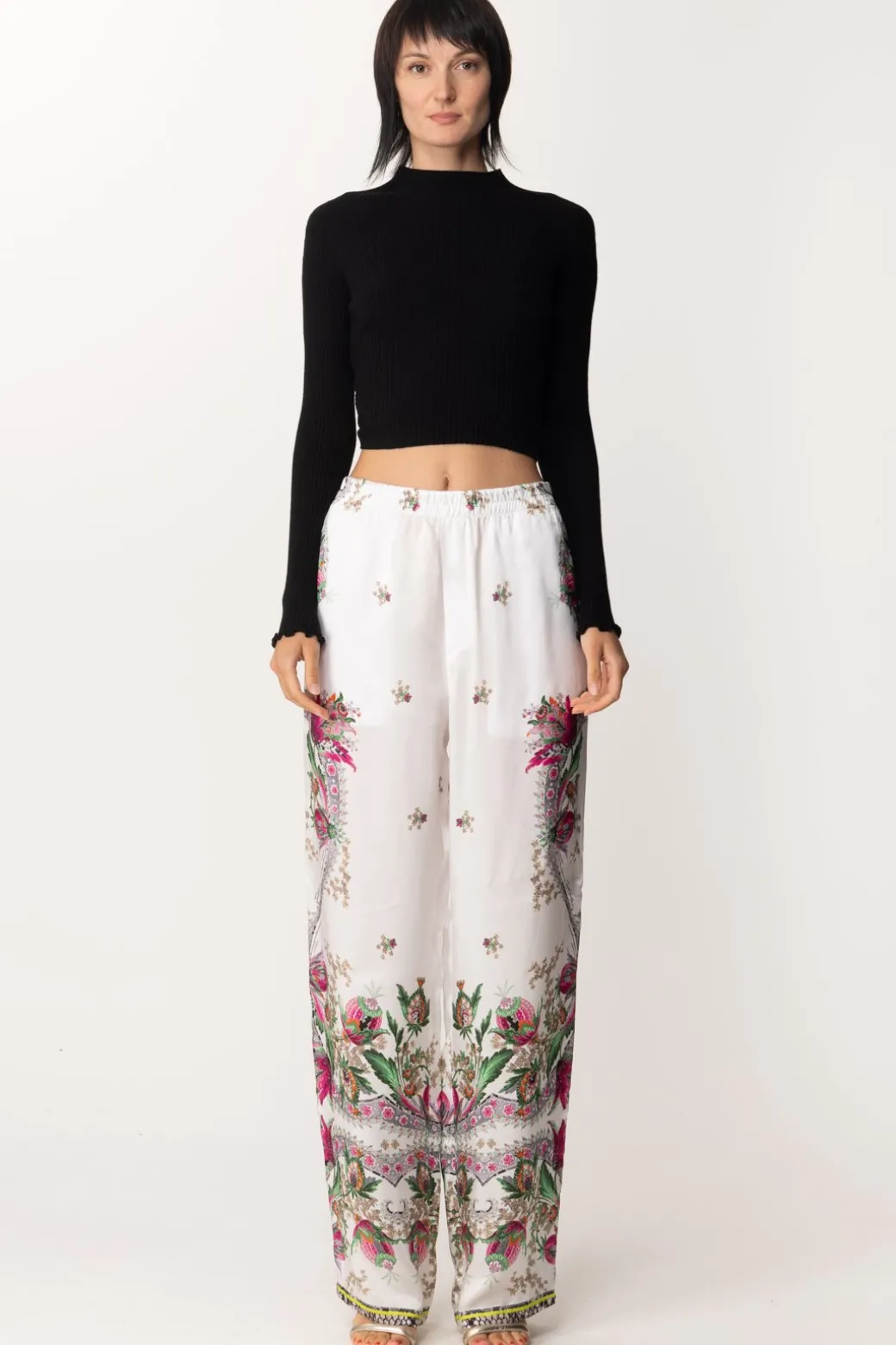 Donna Just Cavalli Pantaloni Fluidi con Stampa