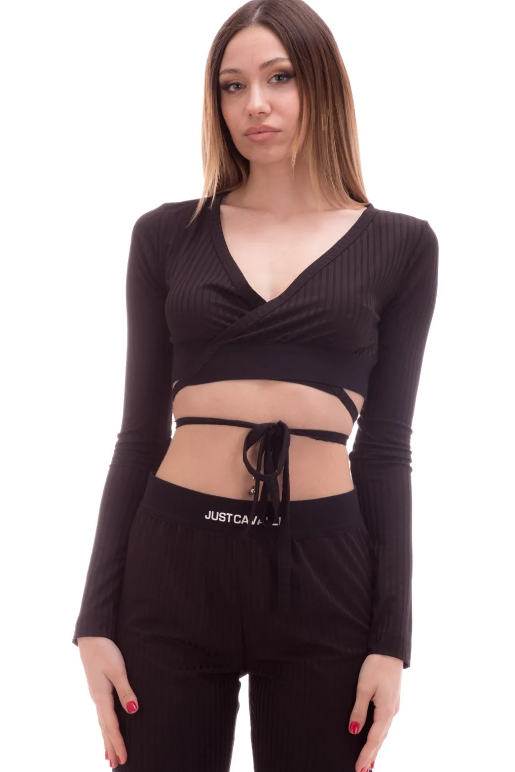 Donna Just Cavalli Top a Costine con Lacci