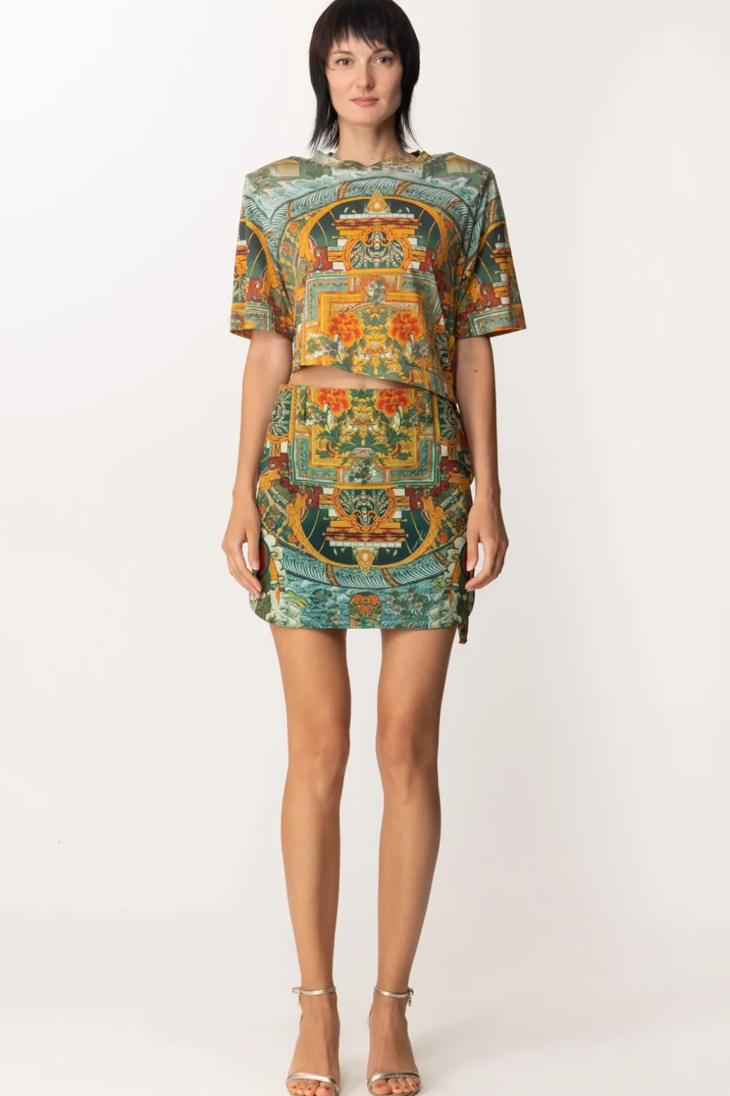 Donna Just Cavalli T-shirt con Stampa Foulard
