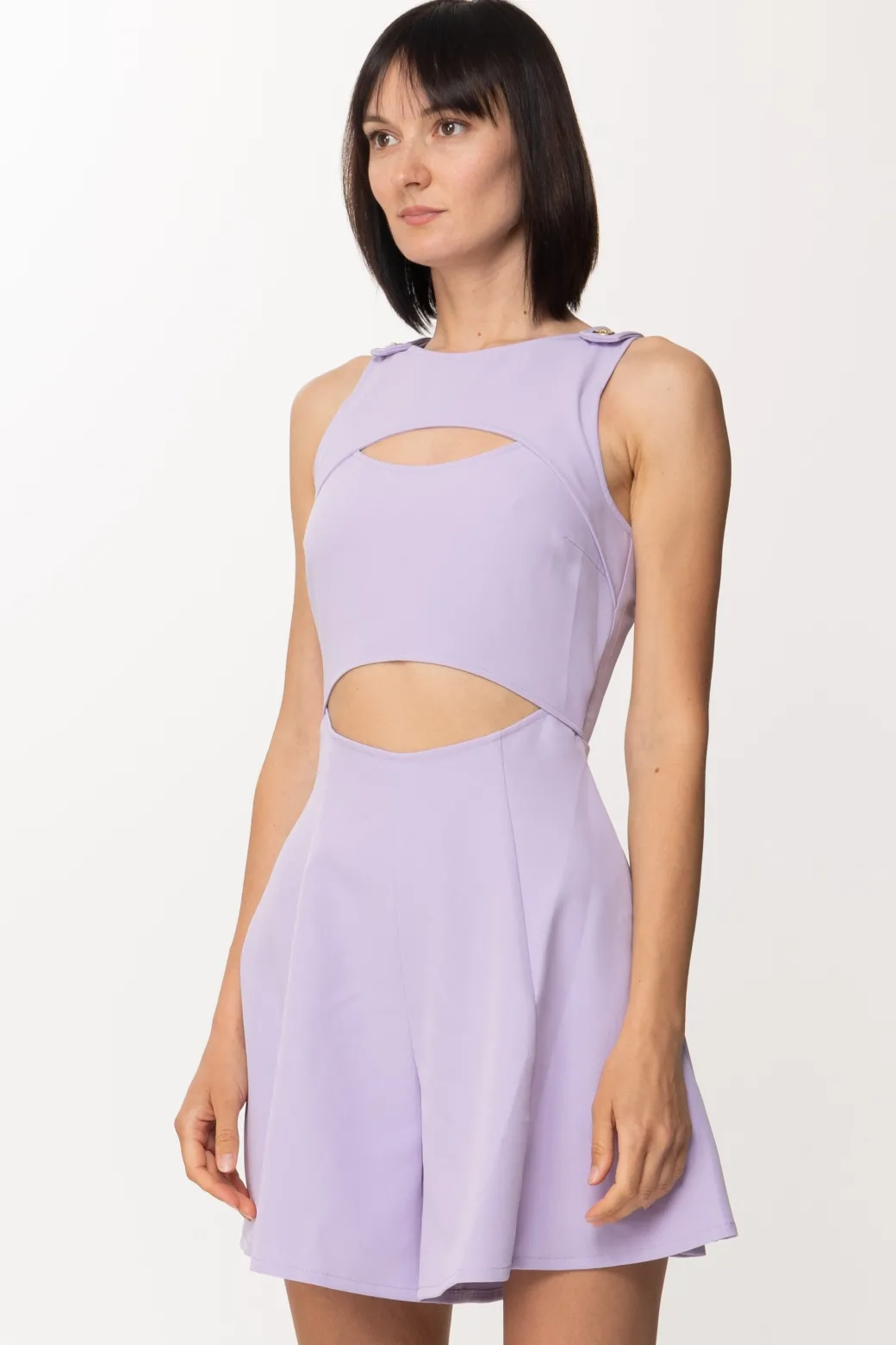 Donna Just Cavalli Tuta Corta Svasata con Cut-out