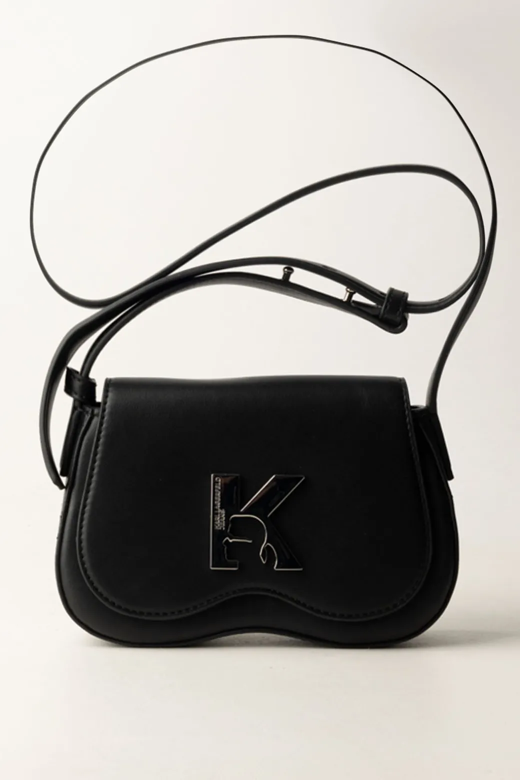Donna Karl Lagerfeld Borsa a Tracolla Compatta con Logo Metallico
