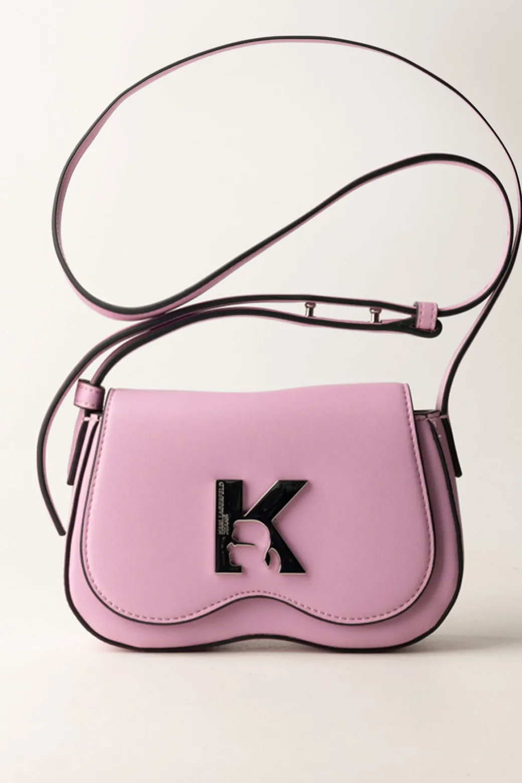 Donna Karl Lagerfeld Borsa a Tracolla Compatta con Logo Metallico