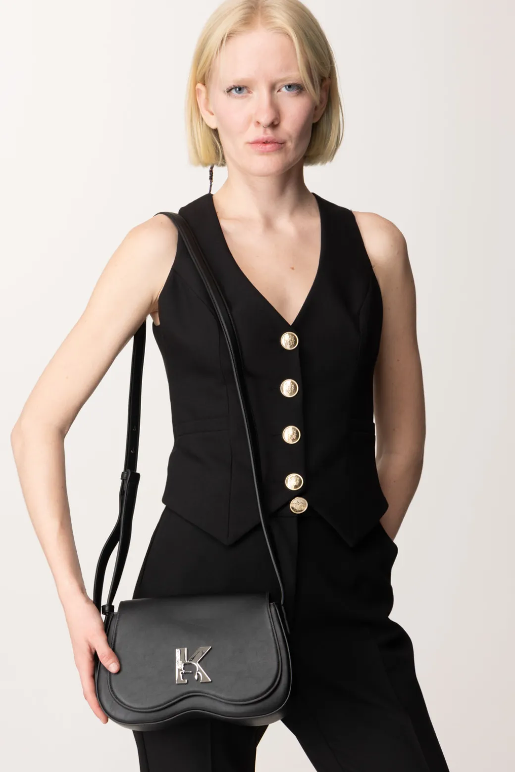 Donna Karl Lagerfeld Borsa Mini Sunglass con Logo