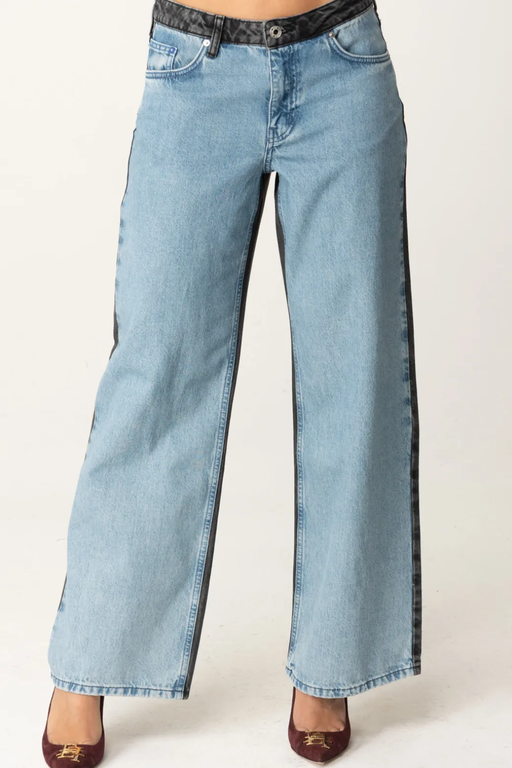 Donna Karl Lagerfeld Jeans a Contrasto