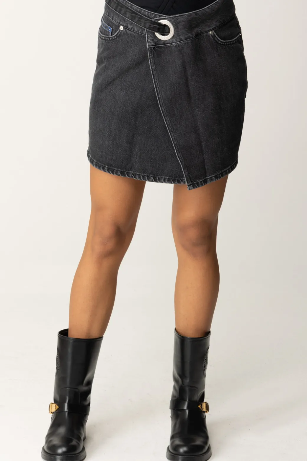 Donna Karl Lagerfeld Minigonna Asimmetrica In Jeans