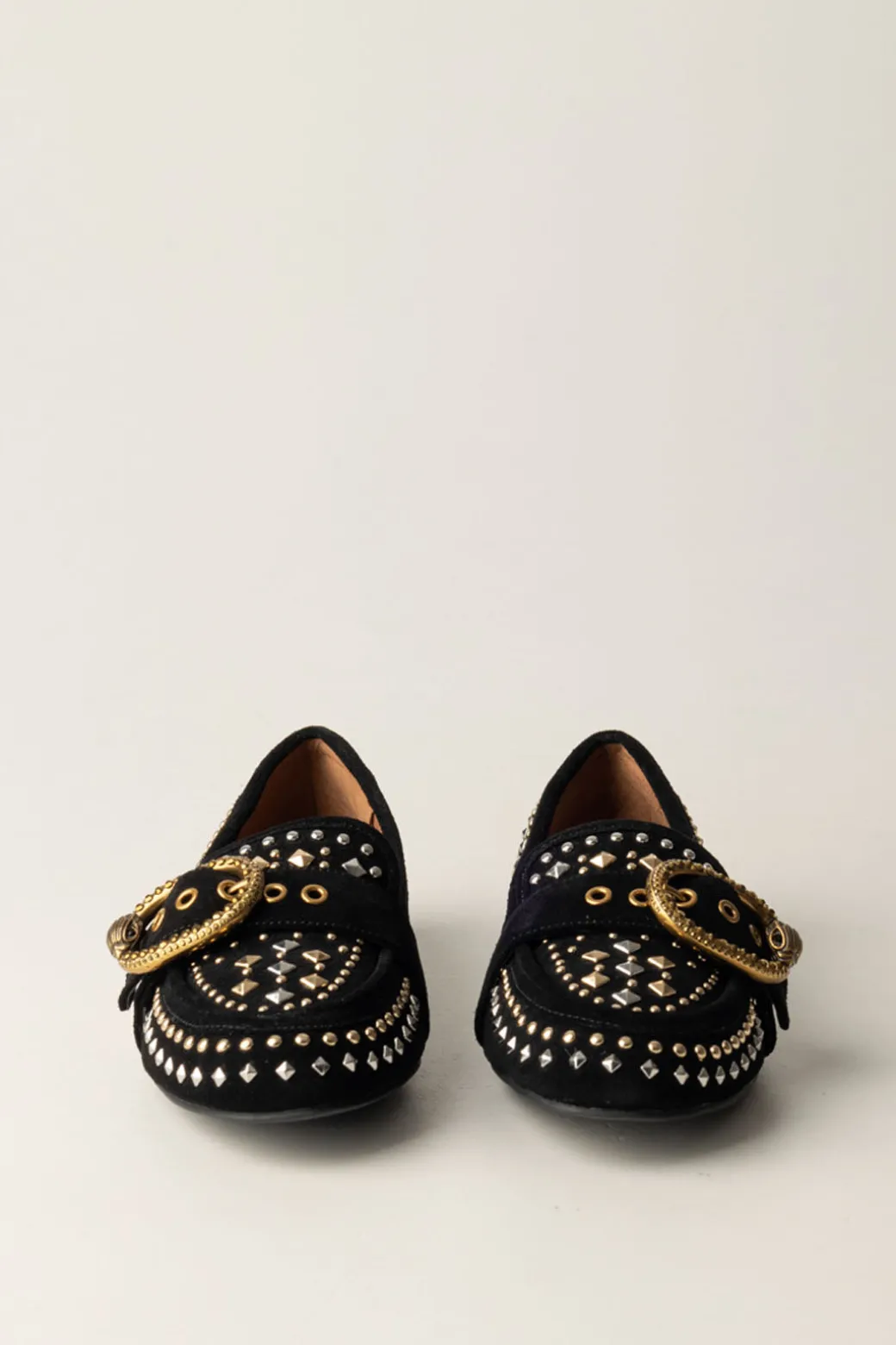 Donna Kurt Geiger Mocassini con Borchie e Fibbia Gioiello