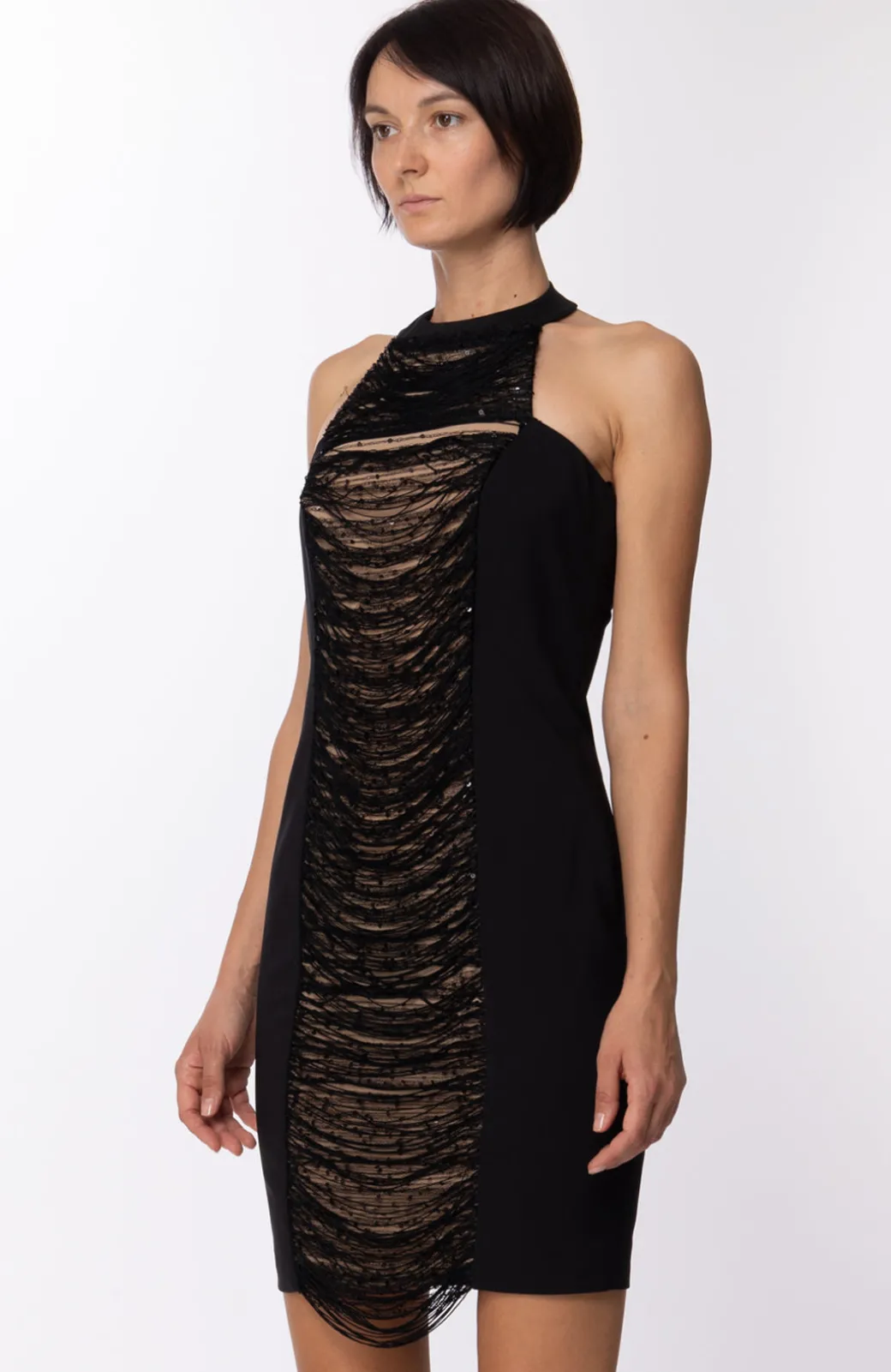 Donna Les Bourdelles Des Garcons Mini Abito con Drappeggio Frontale
