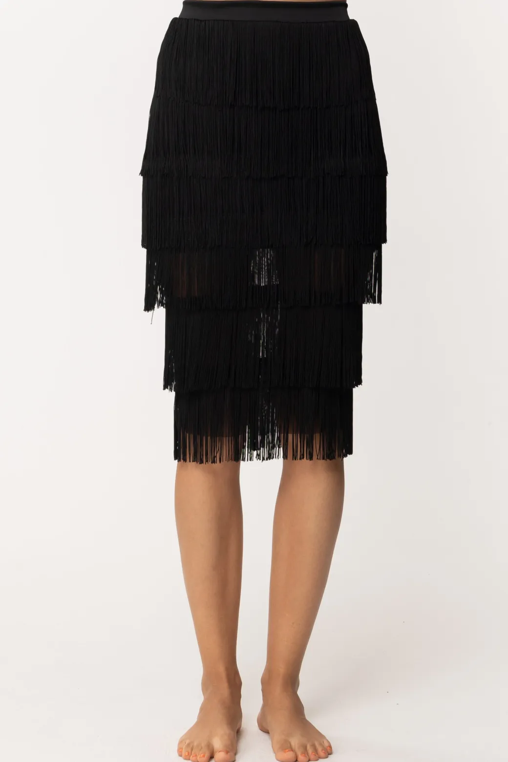 Donna Mali Beachwear Gonna Midi con Frange