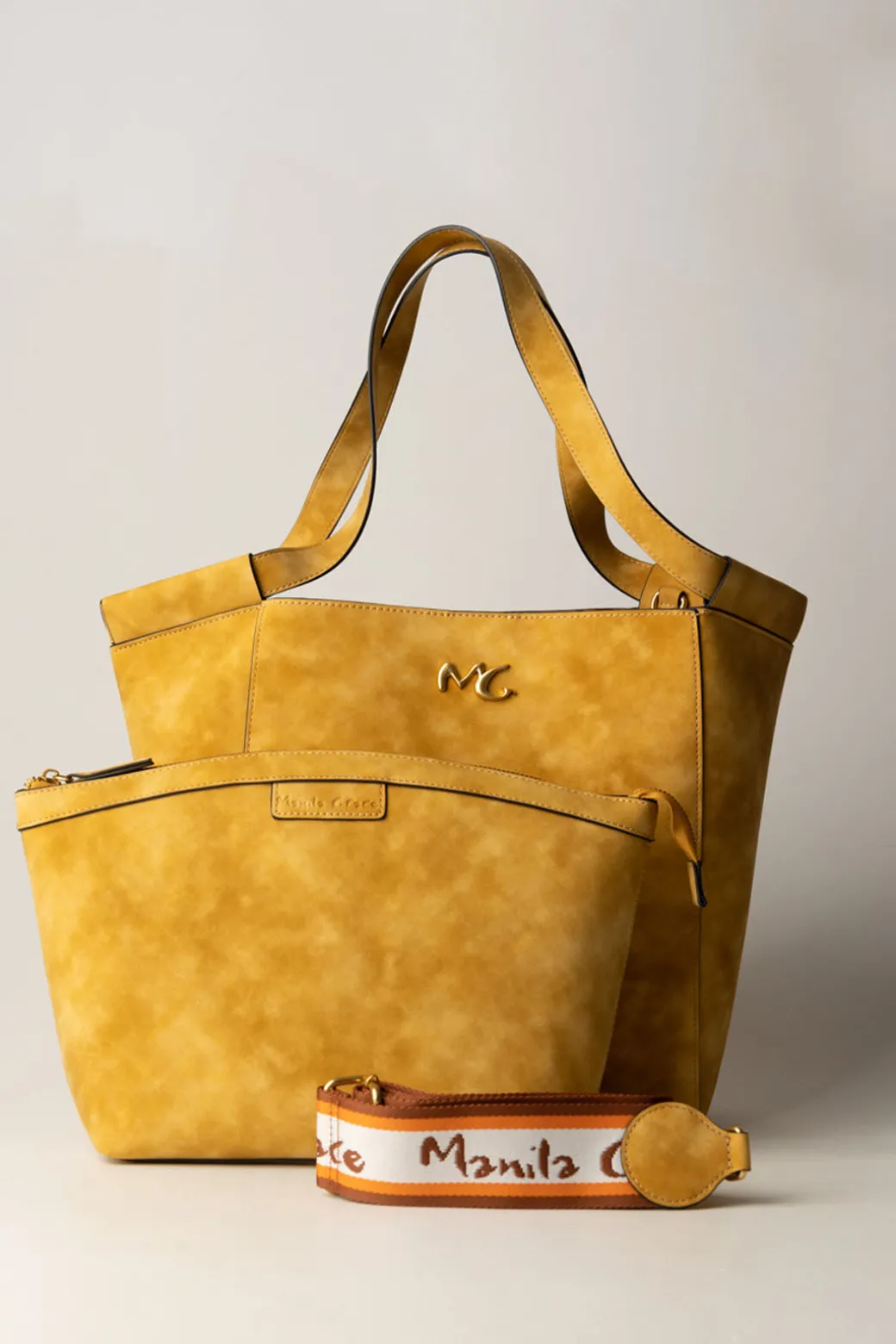 Donna Manila Grace Borsa Cesta Maxi Scamosciata
