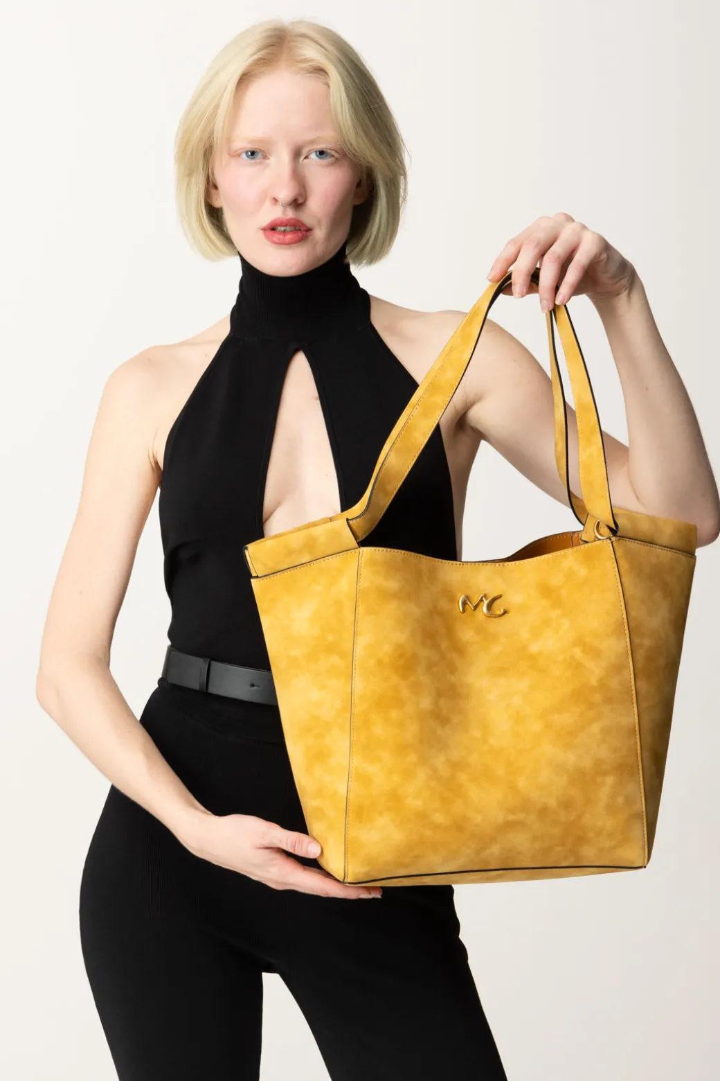 Donna Manila Grace Borsa Cesta Maxi Scamosciata