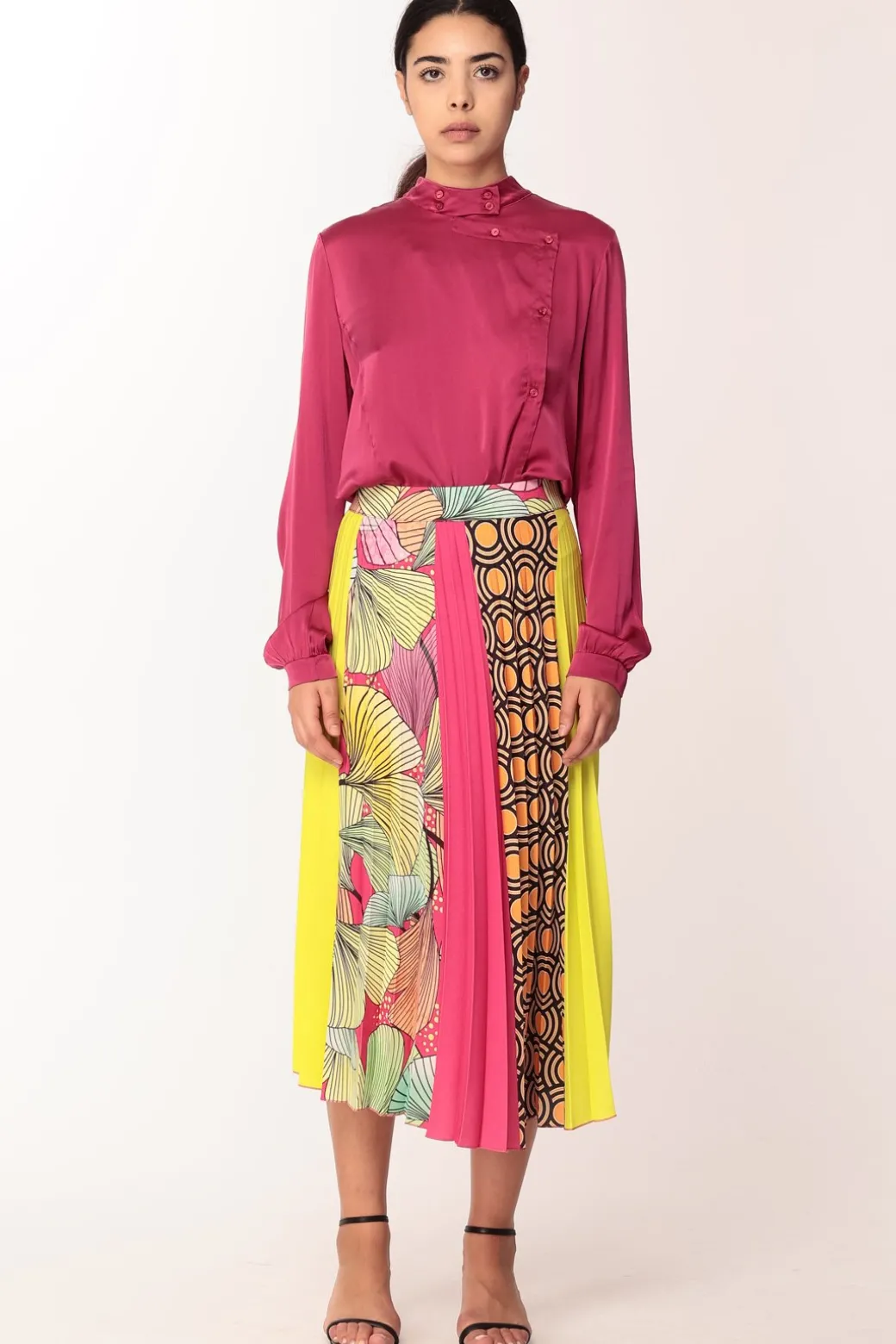 Donna Manila Grace Camicia Coreana In Seta con Chiusura Kimono