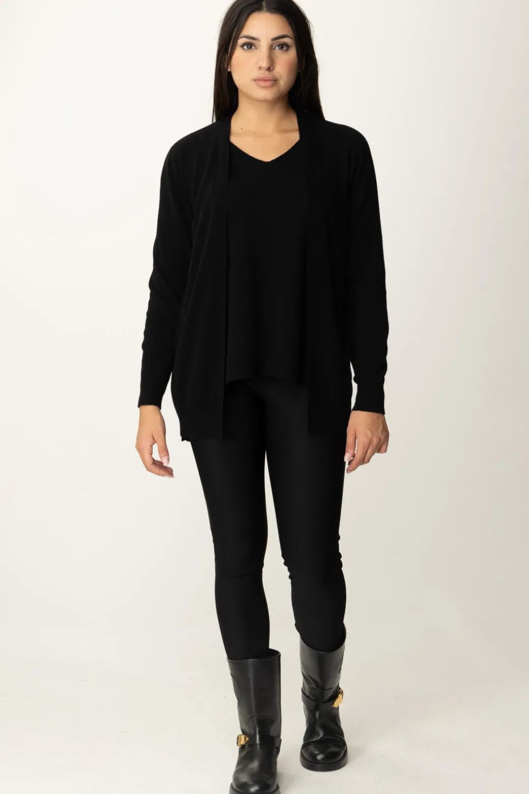 Donna Manila Grace Cardigan Basic Senza Bottoni