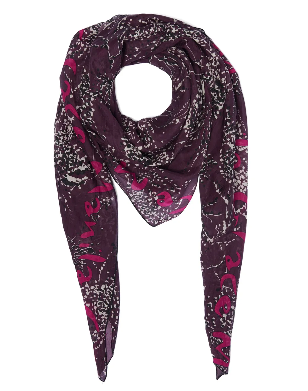 Donna Manila Grace Foulard Trapezio Stampato In Cotone e Seta